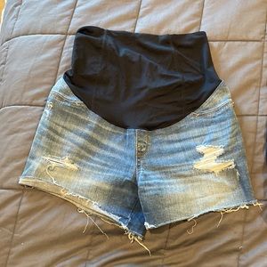 Maternity jean shorts and Cotten tank